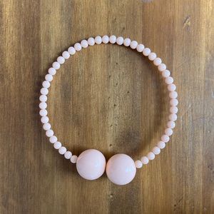 Vintage pink beaded choker necklace